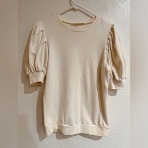 Frame Cream Puff Short Sleeve Top size S Petite